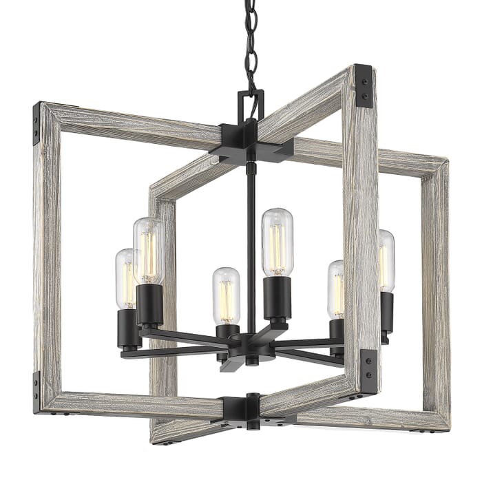 Golden Lowell 6-Light Chandelier in Black Golden Lowell 6-Light Chandelier in Black