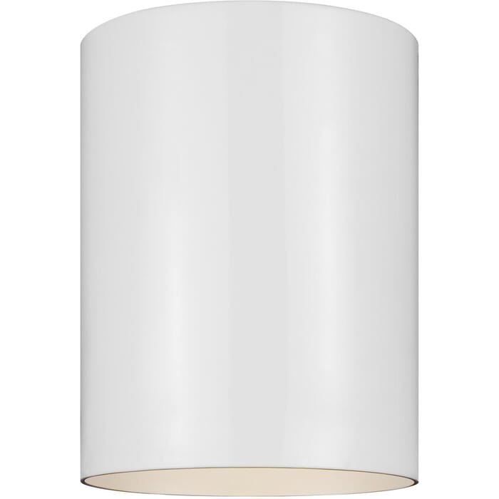 Sea Gull Cylinders Outdoor Ceiling Light in White Sea Gull Cylinders Outdoor Ceiling Light in White