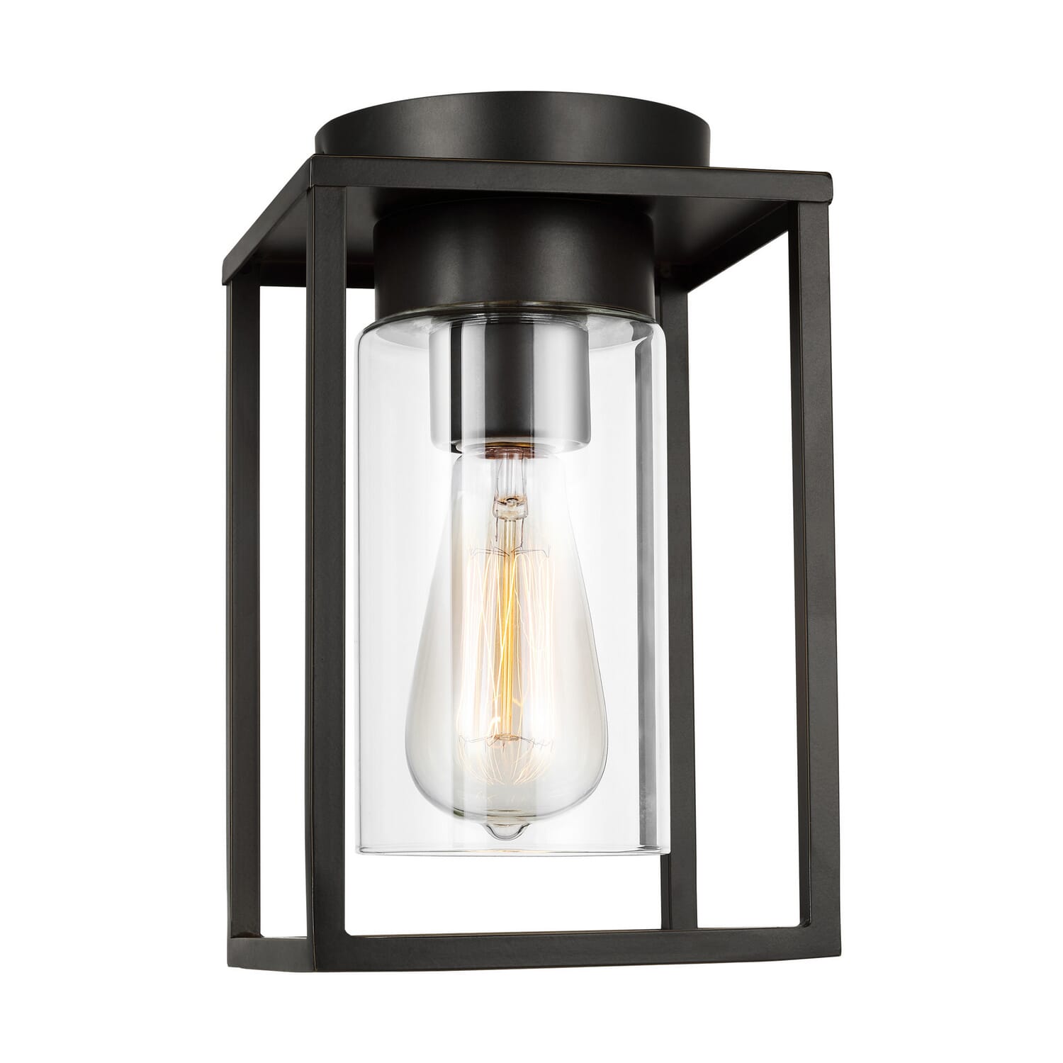 Vado 1-Light Outdoor Flushmount Ceiling Light in Antique Bronze