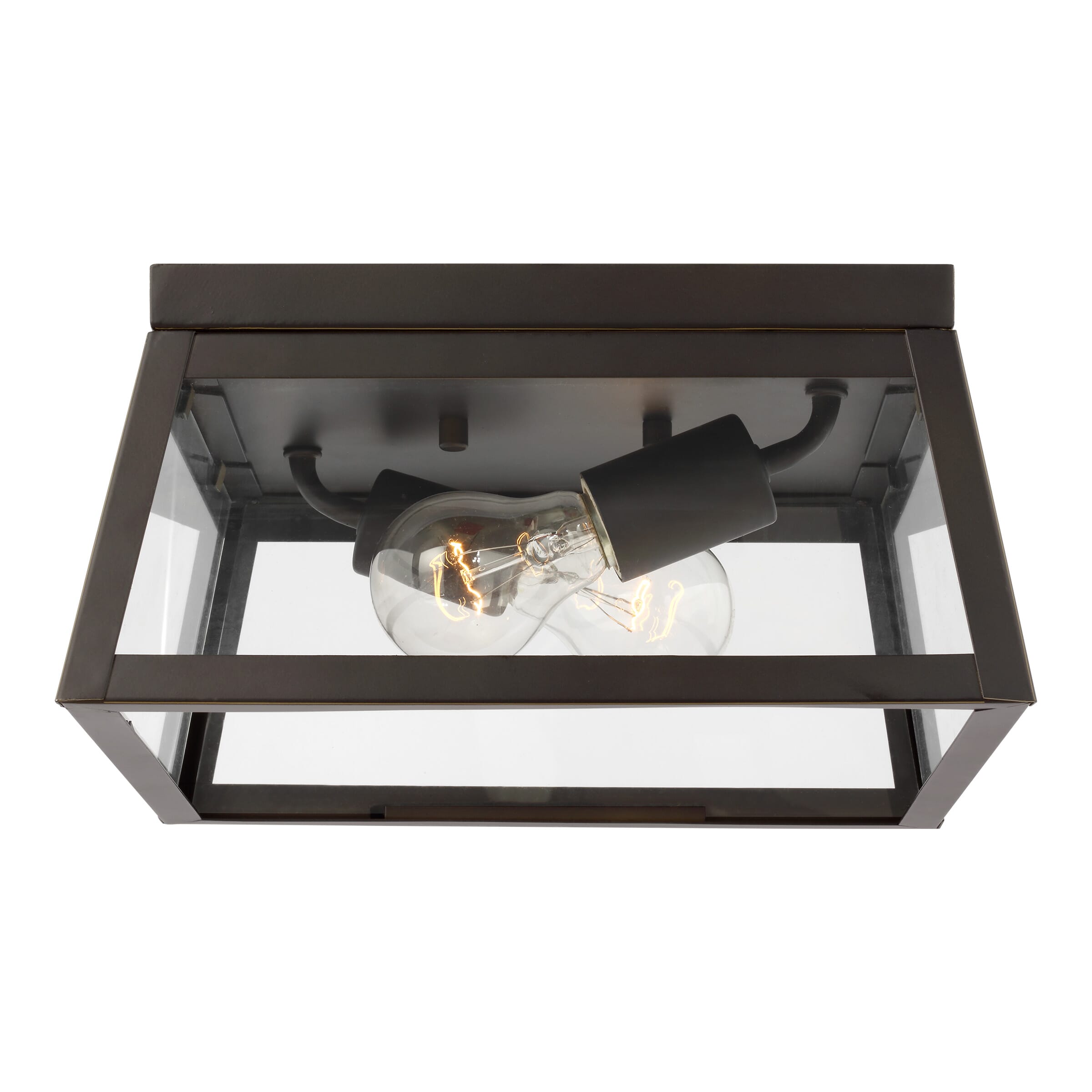 Sea Gull Founders 2-Light Outdoor Ceiling Light in Antique Bronze