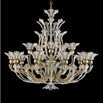 Schonbek Rivendell 16-Light Chandelier in Etruscan Gold with Clear Crystals From Swarovski Crystals