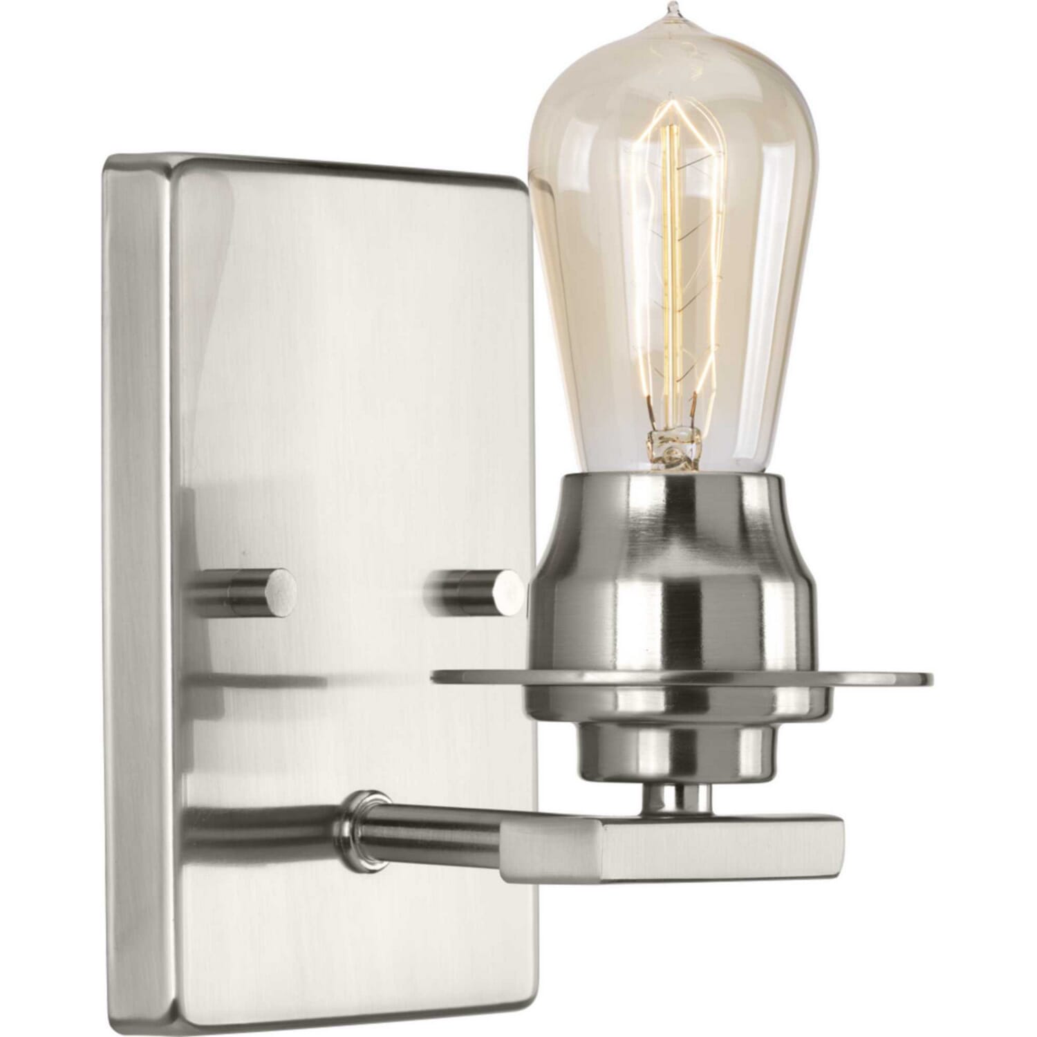 Brushed Nickel One Light Bath from the Debut Collection