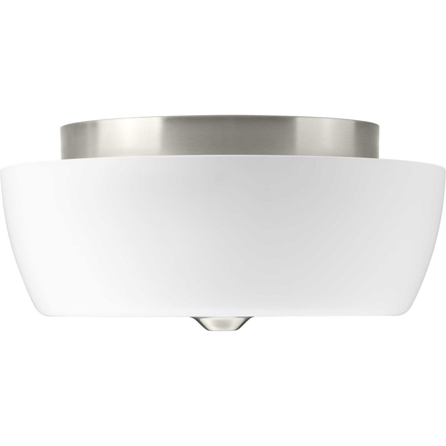 Brushed Nickel Two Light Flush Mount from the Leap Collection