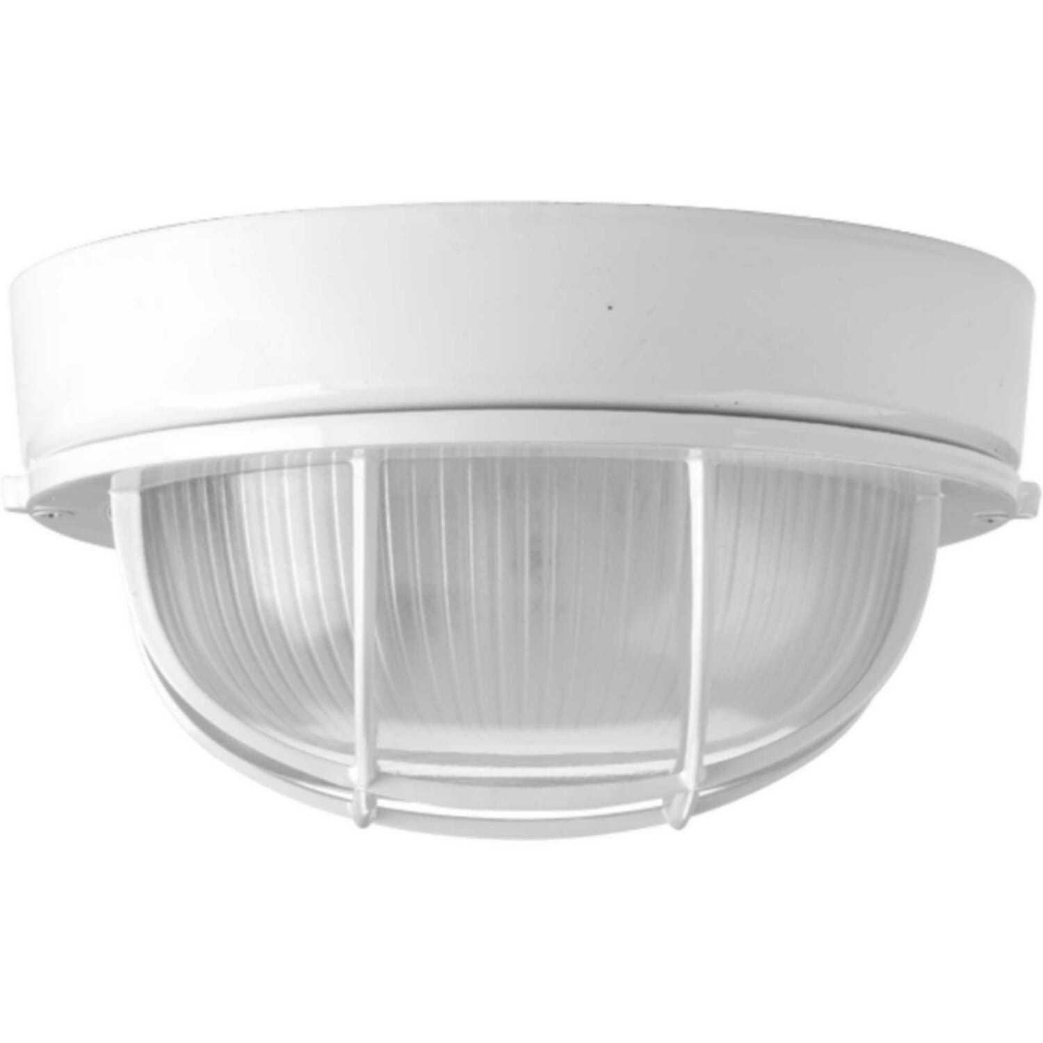 White One Light Flush Mount from the Bulkheads Collection