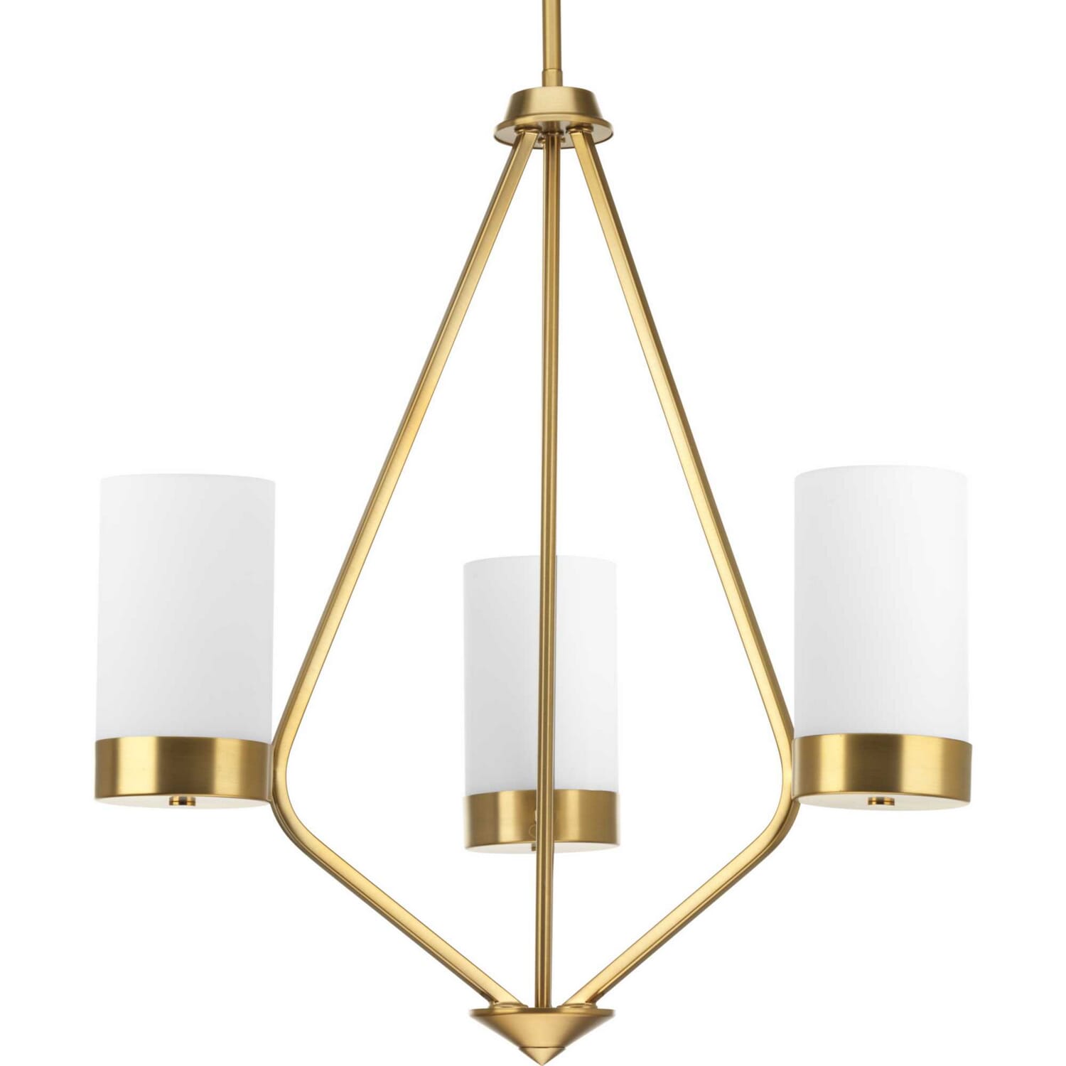 Brushed Bronze Three Light Chandelier from the Elevate Collection