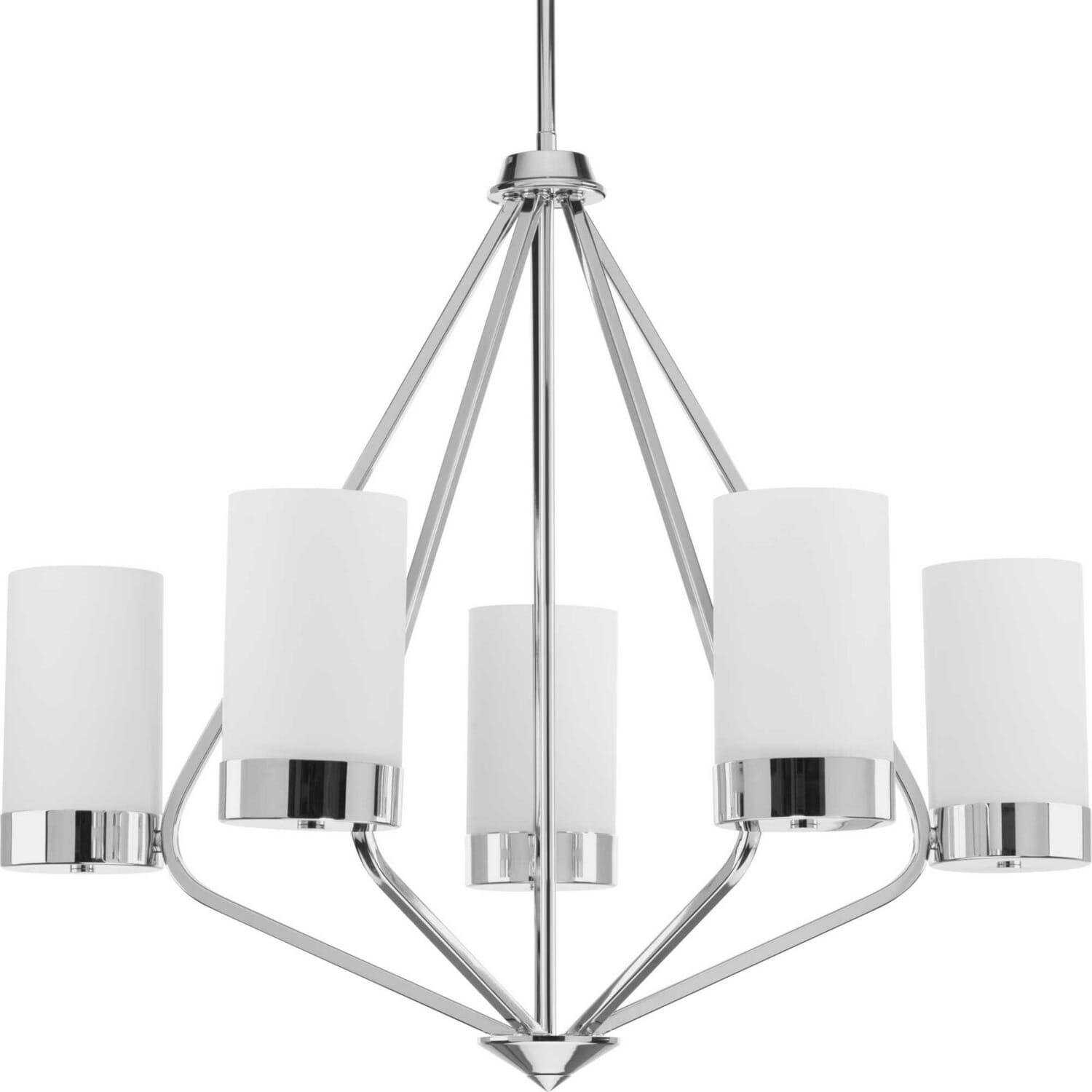 Polished Chrome Five Light Chandelier from the Elevate Collection