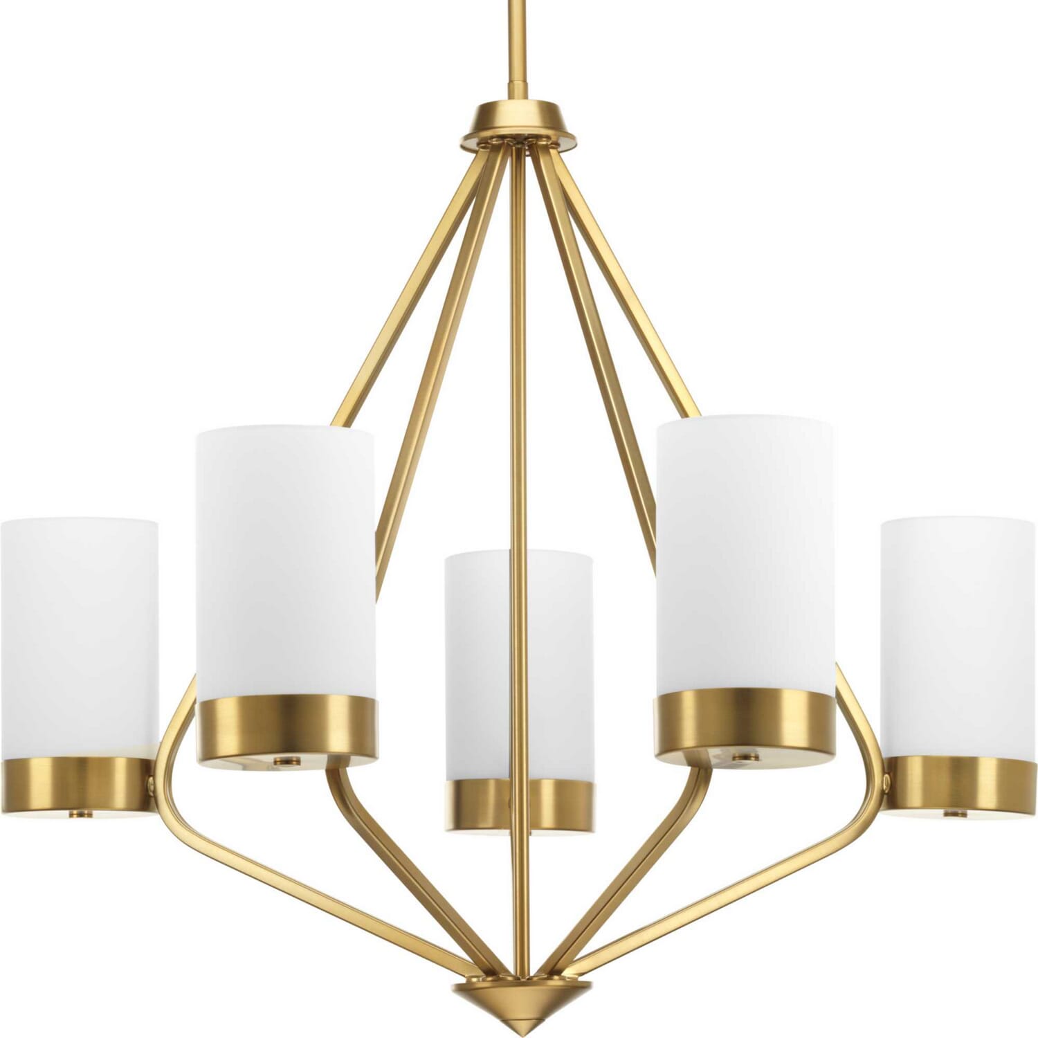 Brushed Bronze Five Light Chandelier from the Elevate Collection