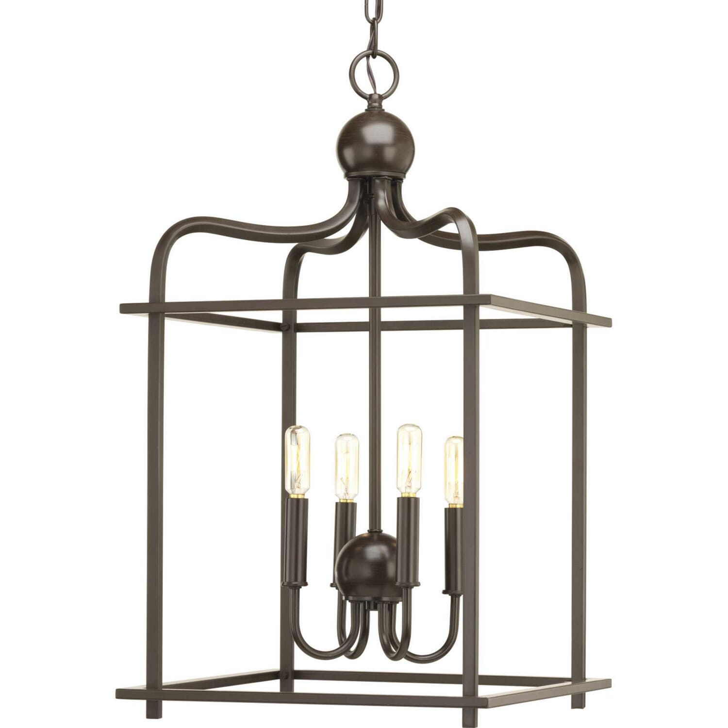 Antique Bronze Four Light Foyer Pendant from the Assembly Hall Collection