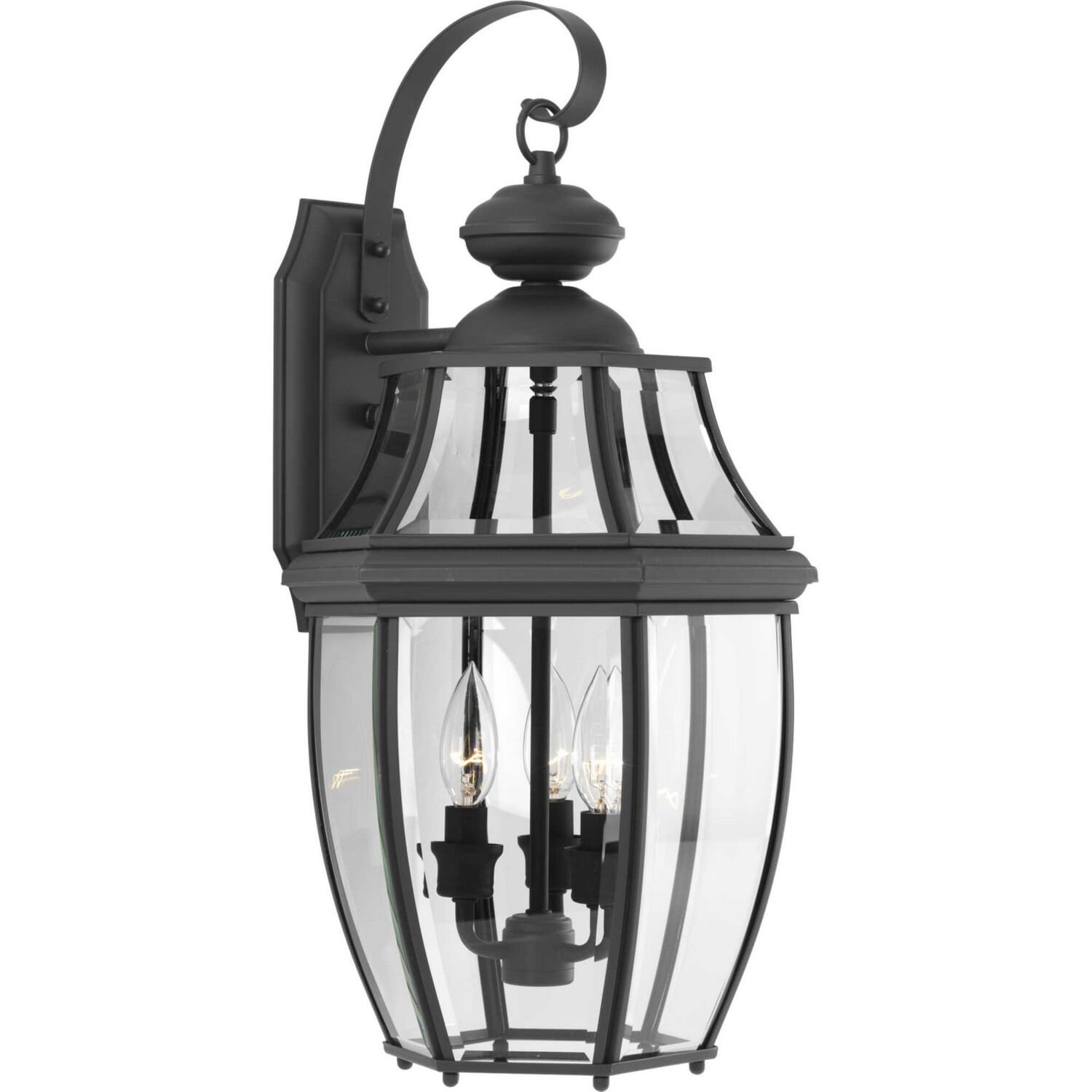 Black Three Light Wall Lantern from the New Haven Collection