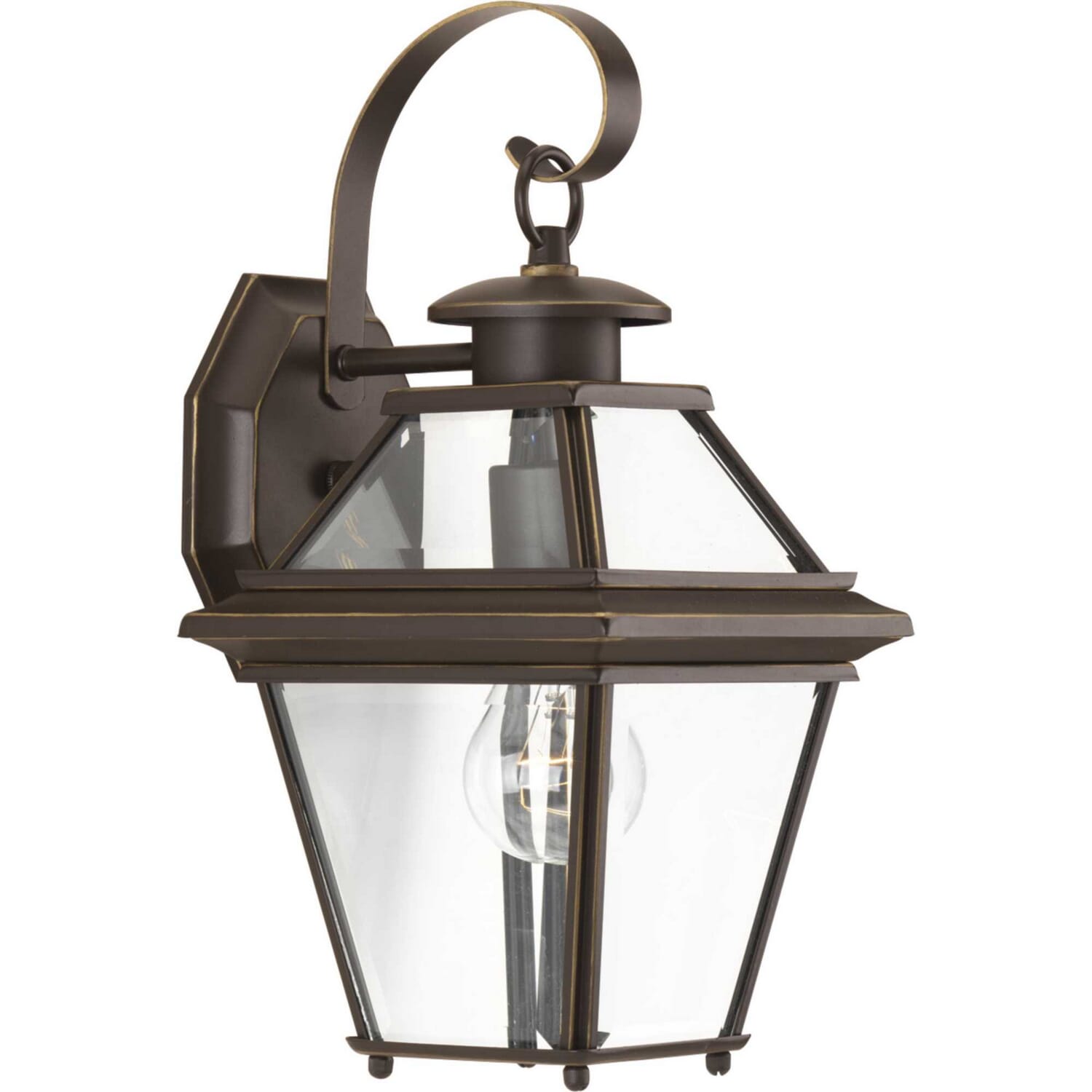 Antique Bronze One Light Wall Lantern from the Burlington Collection