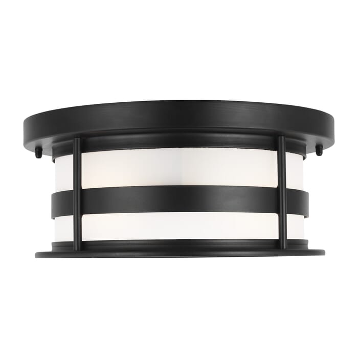 Sea Gull Wilburn 2-Light Outdoor Ceiling Light in Black Sea Gull Wilburn 2-Light Outdoor Ceiling Light in Black
