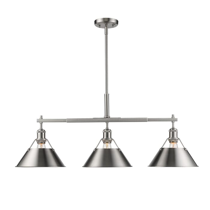 Three Light Linear Pendant by Golden Three Light Linear Pendant by Golden