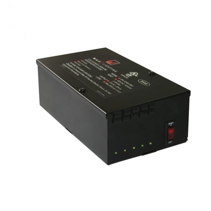 WAC Lighting Enclosed Electronic Class 2 Transformer 120V Input 12V Output in Black WAC Lighting Enclosed Electronic Class 2 Transformer 120V Input 12V Output in Black
