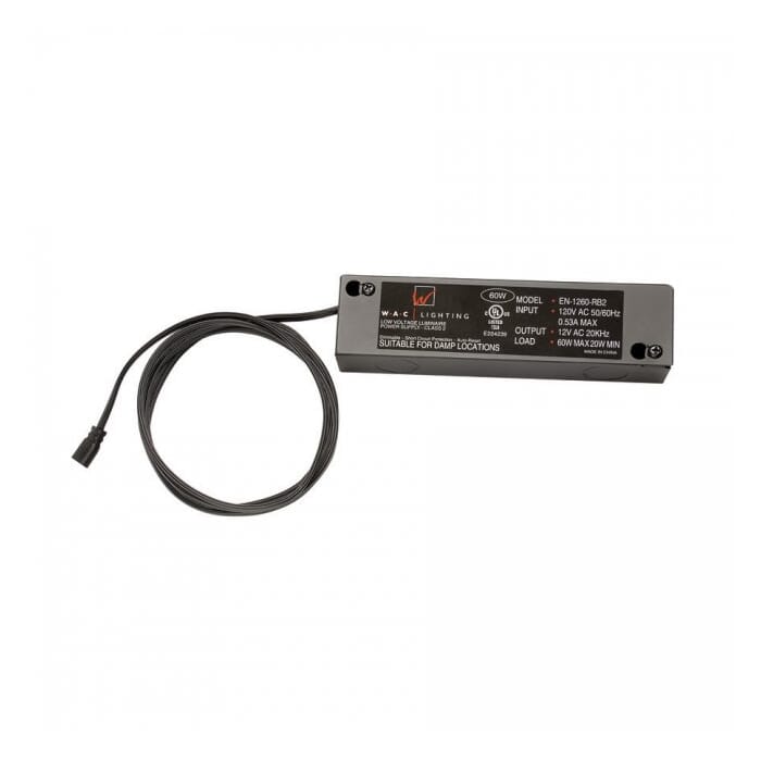 WAC Lighting Enclosed Electronic Transformer 120V Input 24V Output in Black WAC Lighting Enclosed Electronic Transformer 120V Input 24V Output in Black