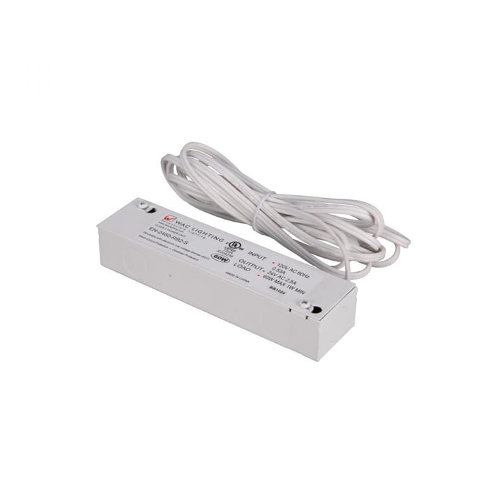 WAC Lighting Enclosed Electronic Transformer 120V Input 24V Output in Black WAC Lighting Enclosed Electronic Transformer 120V Input 24V Output in Black