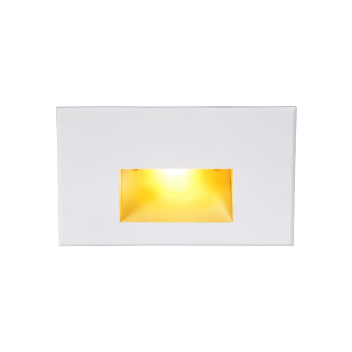 WAC Lighting 120V LEDme 1-Light Horizontal Step and Wall Light in White WAC Lighting 120V LEDme 1-Light Horizontal Step and Wall Light in White