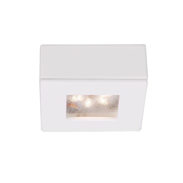 WAC Lighting Square LED 24V Button Light 1-Light in White WAC Lighting Square LED 24V Button Light 1-Light in White