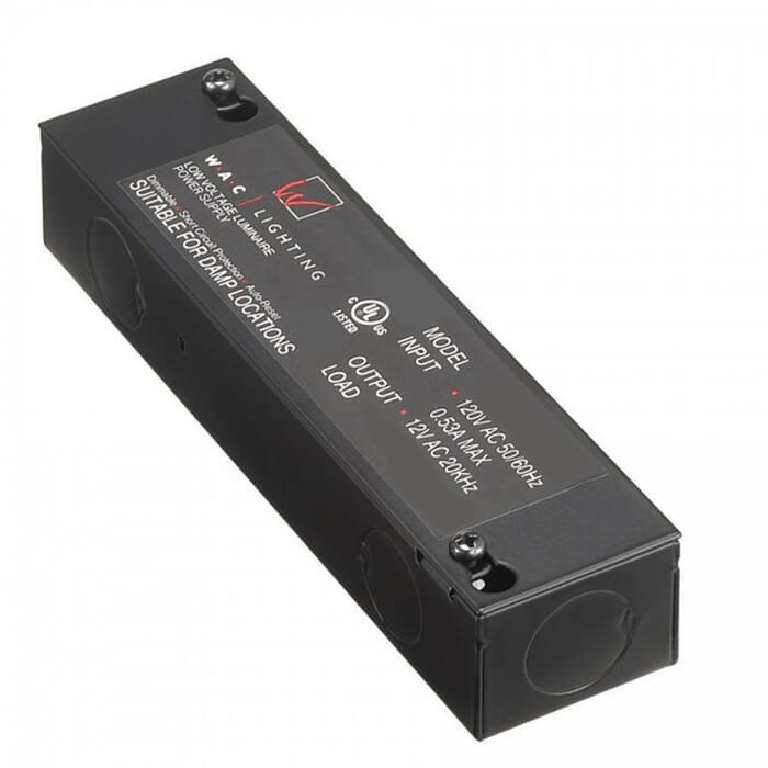WAC Lighting Enclosed Electronic Transformer 120V Input 24V Output in Black WAC Lighting Enclosed Electronic Transformer 120V Input 24V Output in Black