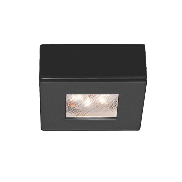 WAC Lighting Square LED 24V Button Light 1-Light in Black WAC Lighting Square LED 24V Button Light 1-Light in Black