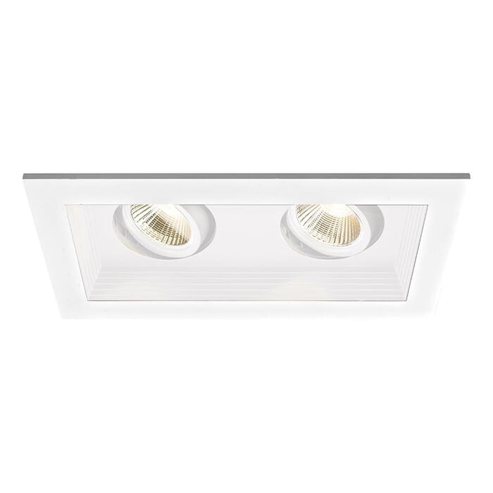 WAC Lighting 120V 2-Light Mini Multiple LED Two Light Remodel Housing with Trim and Light Engine in White WAC Lighting 120V 2-Light Mini Multiple LED Two Light Remodel Housing with Trim and Light Engine in White