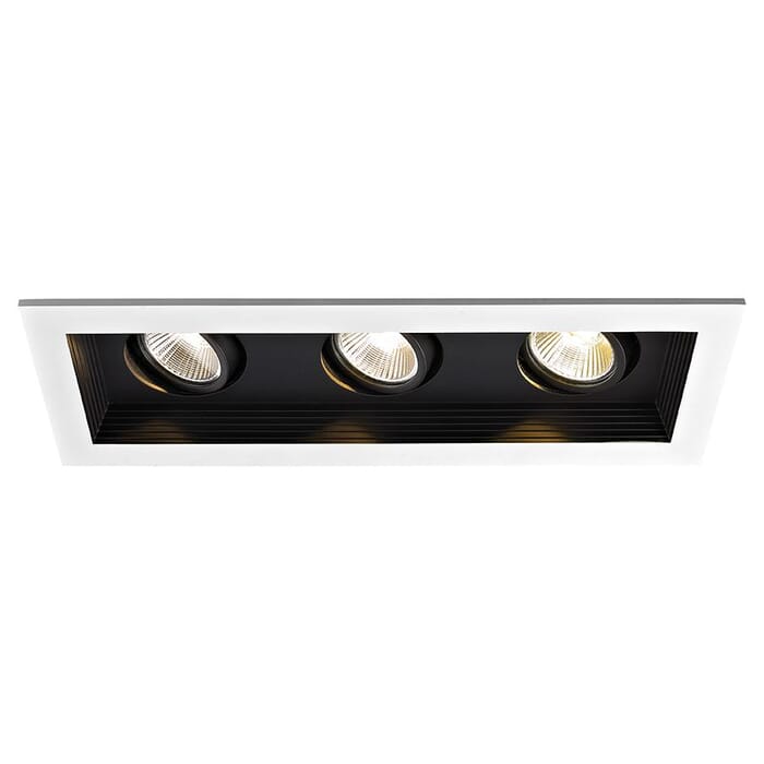 WAC Lighting 120V 3-Light Mini Multiple LED Three Light Remodel Housing with Trim and Light Engine in Black WAC Lighting 120V 3-Light Mini Multiple LED Three Light Remodel Housing with Trim and Light Engine in Black