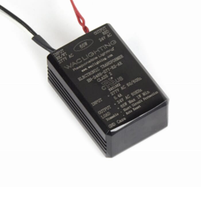 WAC Lighting Electronic Class 2 Transformer 120V Input 24V Output in Black WAC Lighting Electronic Class 2 Transformer 120V Input 24V Output in Black