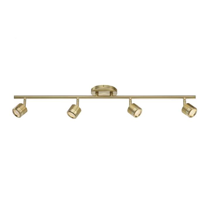 WAC Lighting Vector 4-Light Energy Star LED Fixed Rail in Brushed Brass WAC Lighting Vector 4-Light Energy Star LED Fixed Rail in Brushed Brass