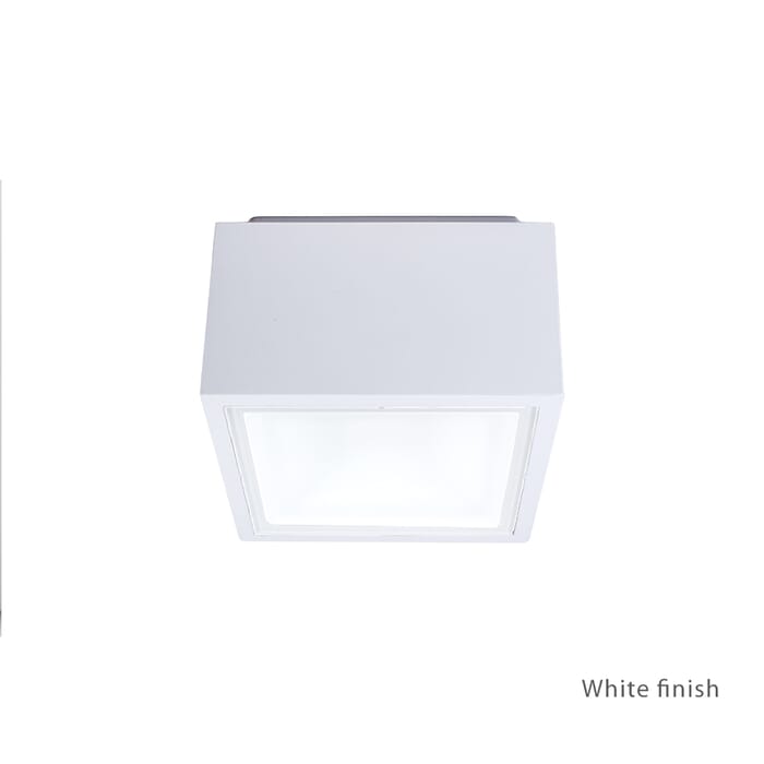 Modern Forms Bloc 1-Light Outdoor Flush Mount in White Modern Forms Bloc 1-Light Outdoor Flush Mount in White