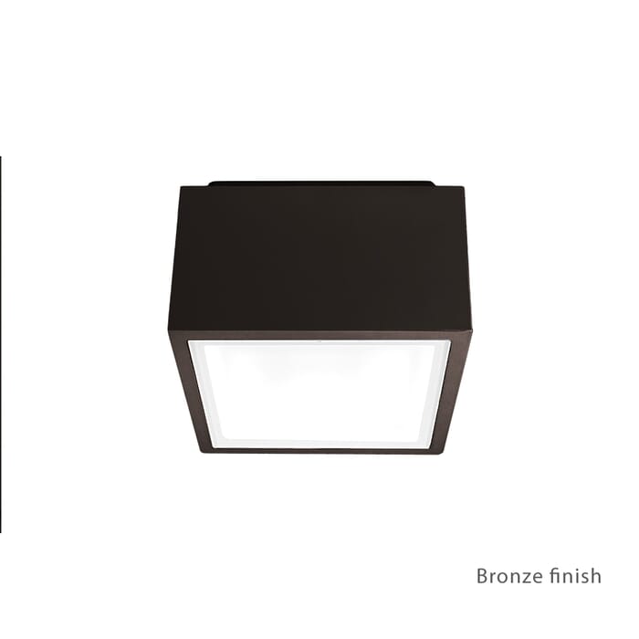 Modern Forms Bloc 1-Light Outdoor Flush Mount in Bronze Modern Forms Bloc 1-Light Outdoor Flush Mount in Bronze
