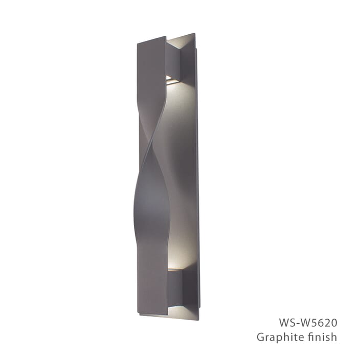 Modern Forms Twist 2-Light Outdoor Wall Light in Graphite Modern Forms Twist 2-Light Outdoor Wall Light in Graphite