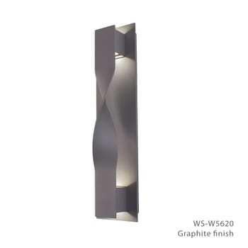 Modern Forms Twist 2-Light Outdoor Wall Light in Graphite