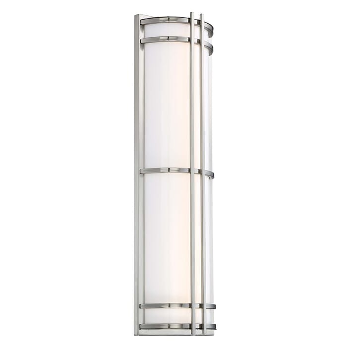 Modern Forms Skyscraper 1-Light Outdoor Wall Light in Stainless Steel Modern Forms Skyscraper 1-Light Outdoor Wall Light in Stainless Steel