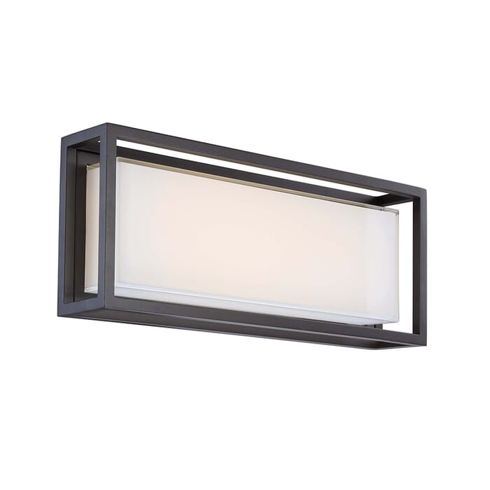Modern Forms Framed 1-Light Outdoor Wall Light in Bronze Modern Forms Framed 1-Light Outdoor Wall Light in Bronze
