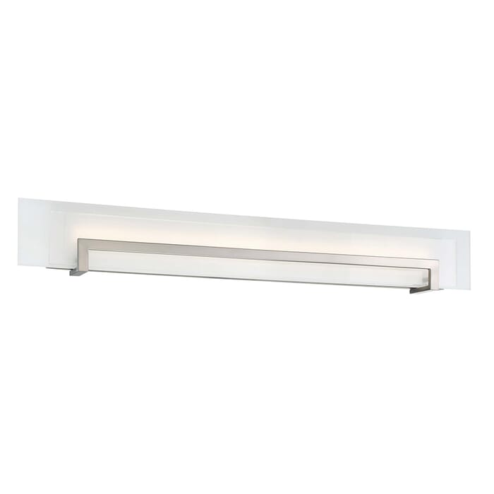 Modern Forms Margin Bathroom Vanity Light in Satin Nickel Modern Forms Margin Bathroom Vanity Light in Satin Nickel