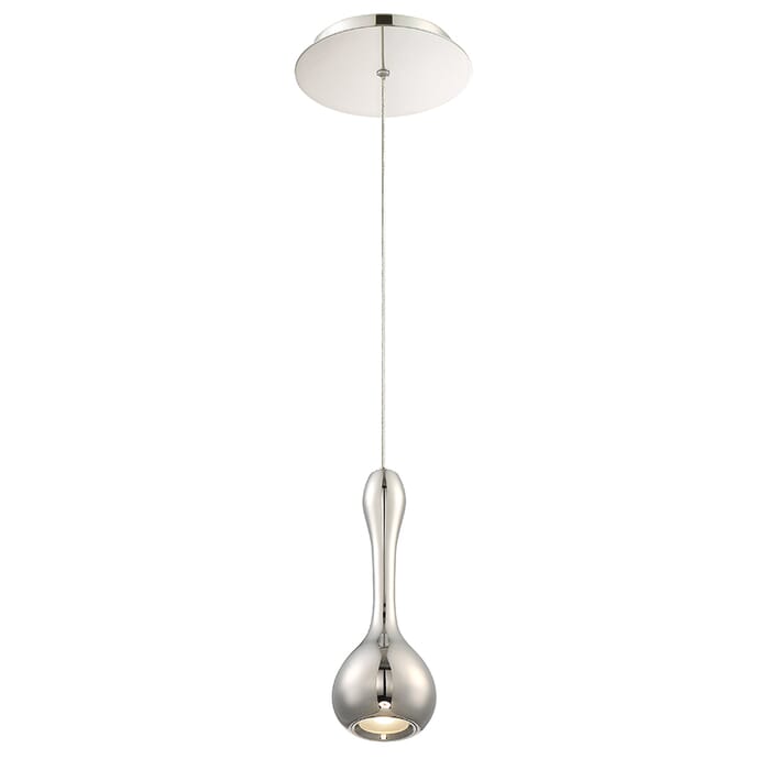 Modern Forms Acid 1-Light Pendant in Polished Nickel Modern Forms Acid 1-Light Pendant in Polished Nickel