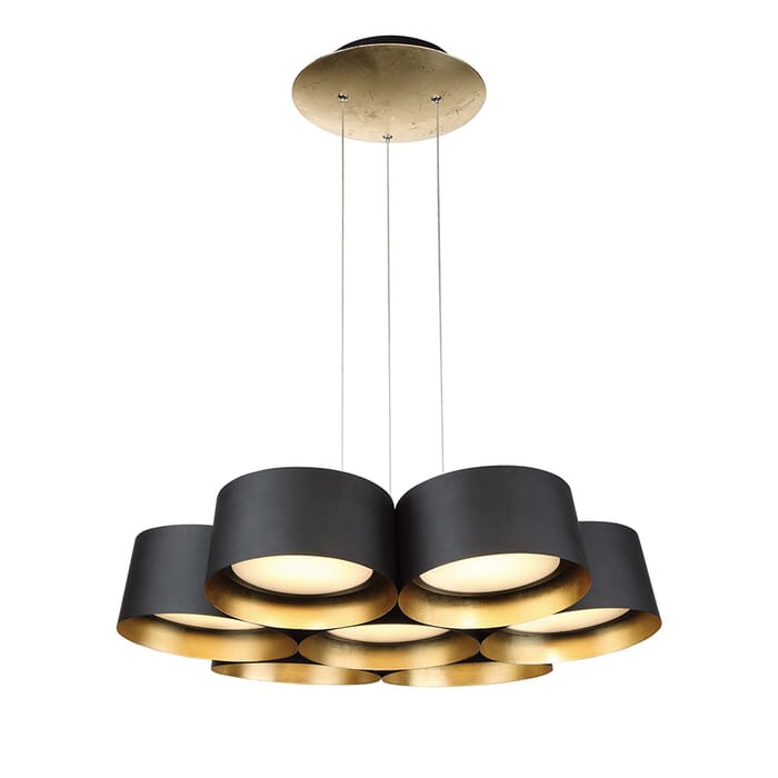 Modern Forms Marimba 7-Light Chandelier in Gold Leaf Modern Forms Marimba 7-Light Chandelier in Gold Leaf