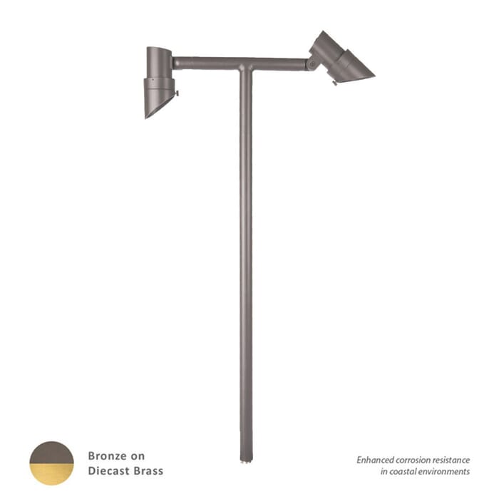 WAC Lighting Mini Accent 2-Light LED 12V Double Path Light in Bronzed Brass WAC Lighting Mini Accent 2-Light LED 12V Double Path Light in Bronzed Brass