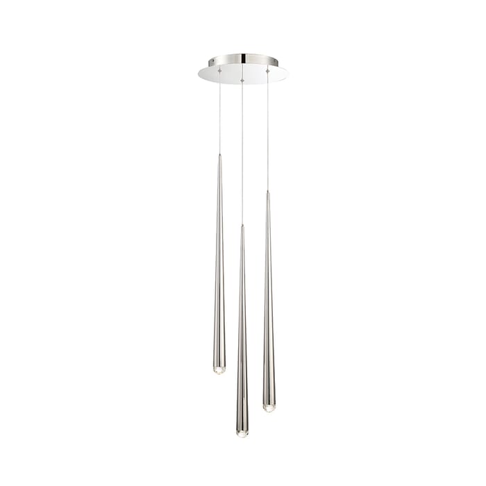 Modern Forms Cascade 3-Light Chandelier in Polished Nickel Modern Forms Cascade 3-Light Chandelier in Polished Nickel