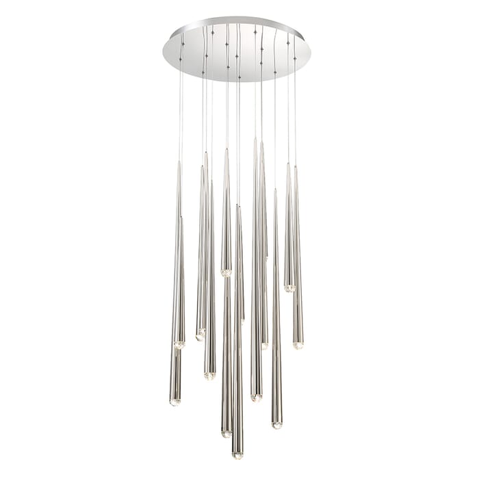 Modern Forms Cascade 15-Light Chandelier in Polished Nickel Modern Forms Cascade 15-Light Chandelier in Polished Nickel