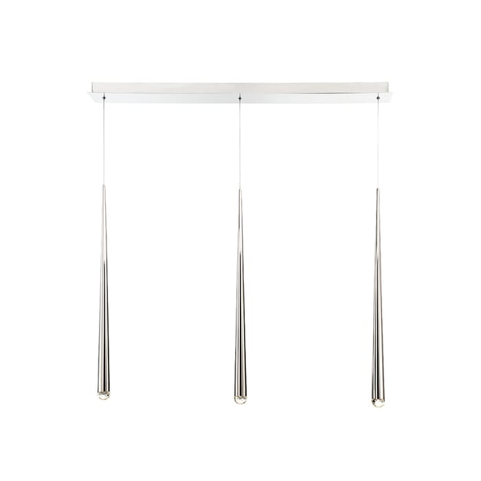 Modern Forms Cascade 3-Light Chandelier in Polished Nickel Modern Forms Cascade 3-Light Chandelier in Polished Nickel