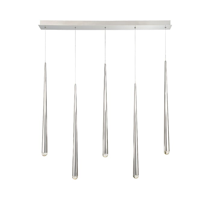 Modern Forms Cascade 5-Light Chandelier in Polished Nickel Modern Forms Cascade 5-Light Chandelier in Polished Nickel