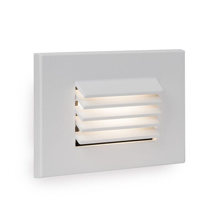 WAC Lighting 120V 1-Light LED Horizontal Louvered Step and Wall Light in White WAC Lighting 120V 1-Light LED Horizontal Louvered Step and Wall Light in White