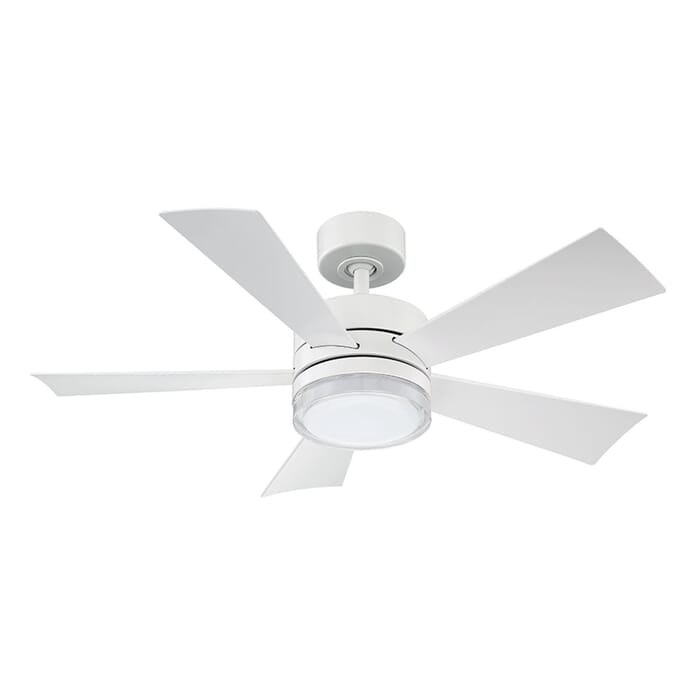 Modern Forms Wynd Outdoor 1-Light LED 42" Ceiling Fan in Matte White Modern Forms Wynd Outdoor 1-Light LED 42" Ceiling Fan in Matte White