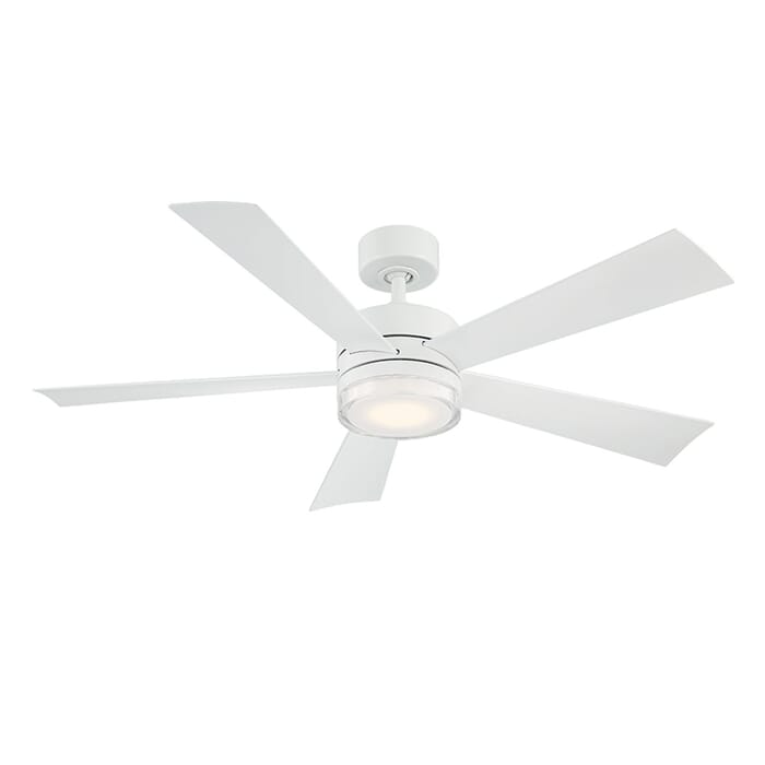Modern Forms Wynd Outdoor 1-Light LED 52" Ceiling Fan in Matte White Modern Forms Wynd Outdoor 1-Light LED 52" Ceiling Fan in Matte White