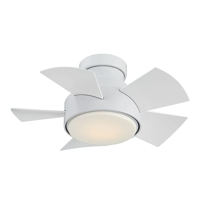 Modern Forms Vox Flush Mount Outdoor 1-Light LED 26" Ceiling Fan in Matte White Modern Forms Vox Flush Mount Outdoor 1-Light LED 26" Ceiling Fan in Matte White
