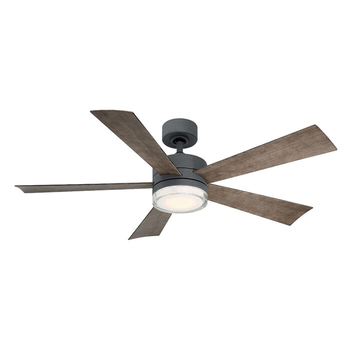 Modern Forms Wynd Outdoor 1-Light LED 52" Ceiling Fan in Graphite Modern Forms Wynd Outdoor 1-Light LED 52" Ceiling Fan in Graphite