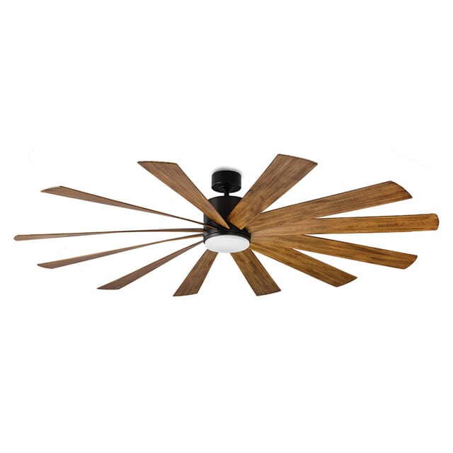 Modern Forms Windflower Outdoor 1-Light LED 80-inch Ceiling Fan in Matte Black