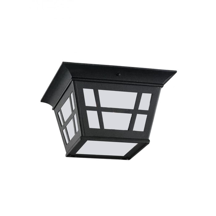 Sea Gull Herrington 2-Light 11" Outdoor Ceiling Light in Black Sea Gull Herrington 2-Light 11" Outdoor Ceiling Light in Black
