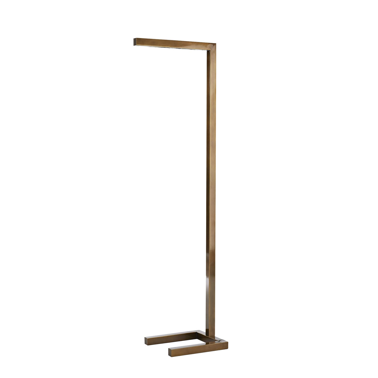Salford 1-Light Floor Lamp in Vintage Brass