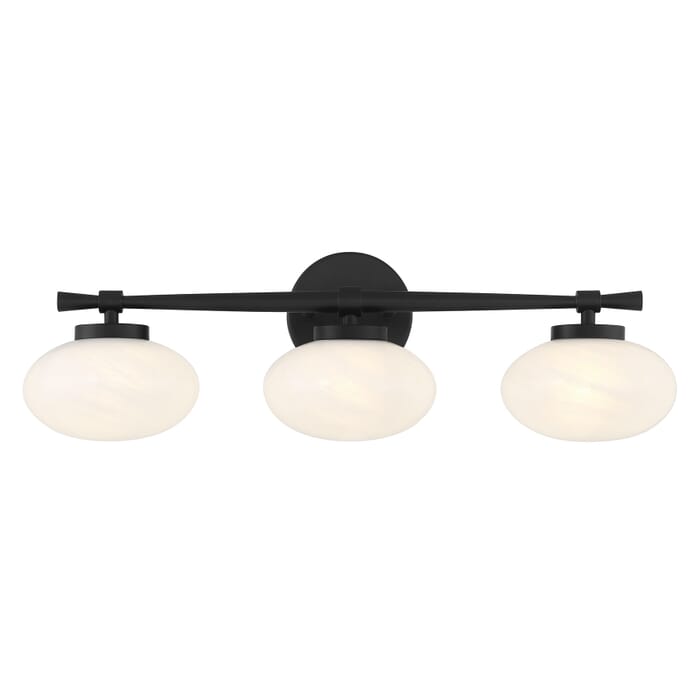 Barrow 3-Light Bathroom Vanity Light in Matte Black Barrow 3-Light Bathroom Vanity Light in Matte Black